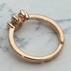 Women Crystal Cute Cat Claw Opening Adjustable Ring Jewelry(White diamond rose gold)