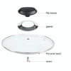 2pcs Plastic Top Beads Stainless Steel Pot Lid Cap