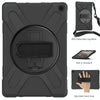 For Amazon Kindle Fire HD 10 2021 Silicone + PC Protective Case with Holder & Shoulder Strap(Black)