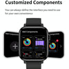T49 1.9 inch HD Square Screen Smart Watch Supports Heart Rate Monitoring/Bluetooth Calling(Silver Black)