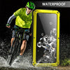 For Galaxy S20 Ultra Shockproof Waterproof Dust-proof Metal + Silicone Protective Case with Holder(Yellow)