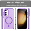 For Samsung Galaxy S23 5G MagSafe Frosted Translucent TPU + PC Full Coverage Phone Case(Dark Purple)