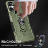 For Samsung Galaxy A06 4G Ring Holder Armor Hybrid Phone Case(Green)