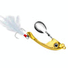 PROBEROS DW570 Fishing Lures Spinning Sequins Long Casting Tremor Swimming VIB Micro Tremor Zinc Alloy Bait(Golden) Weight: 13g