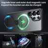 For Samsung Galaxy S25 Ultra 5G Double Ring MagSafe Magnetic Holder Phone Case(Transparent)