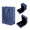 Brush PU Leather Jewelry Box Jewelry Gift Bag, Color: Dark Blue Ring Box