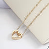 Fashion Necklace Heart Design Hollow Simple Necklace(gold)