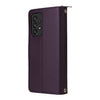 For Samsung Galaxy A53 5G Nine-card Slots Zipper Wallet Bag Leather Phone Case(Dark Purple)