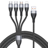 ENKAY 4-in-1 6A USB-A to Type-C / 8 Pin / Micro USB Multifunction Fast Charging Cable, Cable Length:2m(Grey)