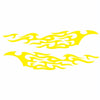 2 PCS/Set D-969 Flame Pattern Car Modified Decorative Sticker(Yellow)