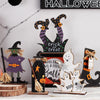 Halloween Decorations Witch Ghost Painted Wooden Ornament Party Decorative Props, Style: Witch Leg