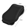 Car Eyeglasses Clip Car Leather Magnetic Closure Sunglasses Storage Bag(Beige)
