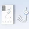ROMOSS PD100W 3-In-1 Retractable Data Cable Type-C/USB-C To 8 Pin & Type-C & Micro Line 1.1m (White)