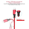 For iPhone / Apple Watch 2 In 1 8 Pin + Magnetic Charging Base Multi-function Charging Cable, Length: 1m(Red)