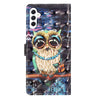 For Samsung Galaxy A26 5G 3D Pattern Leather Phone Case(Big-eyed owl)