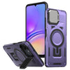 For Samsung Galaxy A05 Shield Frame Holder MagSafe Phone Case(Purple)