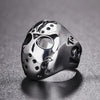 Europe and America Style Punk Gothic Rock Mask Skull Men Titanium Steel Ring, US Size: 7, Diameter: 17.4mm, Perimeter: 55mm