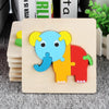 5 PCS Wooden Cartoon Animal Puzzle Early Education Small Jigsaw Puzzle Building Block Toy For Children(Elephant)
