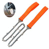 Outdoor Portable Hand-held Wire Saw Field Survival Manganese Steel Chain Saw Multifunctional Logging Saw(11 Teeth Orange)