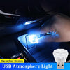 Car Diamond Model USB Ambient Light Charge-Free Plug And Play LED Decorative Lights(White Light)