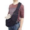 Pet Carrying Rucksack Shoulder Strap Adjustable Pet Outing Diagonal Bag(Black)