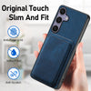 For Samsung Galaxy S25 5G Retro Leather Card Bag Magnetic Phone Case(Blue)