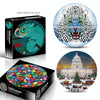 Round Shape Irregular Plane Puzzle Jigsaw Toy 1000 Pieces(Chameleon)