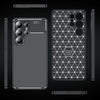 For Samsung Galaxy S25 Ultra 5G Carbon Fiber Texture Shockproof TPU Phone Case(Black)