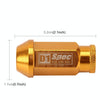 D1 Spec P1.5 M12x1.25 Racing Wheel Nut, Length: 50mm(Gold)