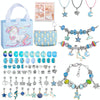 DIY Kids Bracelet Set Marine Beaded Set Box(Blue)