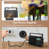 Retekess TR638 LCD Digital Display Full-Band Bluetooth FM Radio Support External Antenna(US Plug)