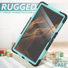 For Samsung Galaxy Tab S8 Ultra 14.6 inch SM-X900 Silicone + PC Tablet Case with Shoulder Strap(Black+Light Blue)