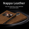 For Samsung Galaxy Z Fold2 5G Mature Window View Flip Leather Phone Case(Brown Nappa)