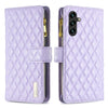 For Samsung Galaxy A56 5G Diamond Lattice Zipper Wallet Leather Flip Phone Case(Purple)