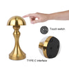 Retro Bar USB Rechargeable Metal Touch Desk Lamp, Specification: Gold(C Model)