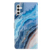 For Samsung Galaxy A56 5G Colored Drawing Leather Phone Case(Blue Marble)