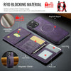 For iPhone 12 Pro Max DG.MING MAGKING-K2 Series MagSafe RFID Card Bag Detachable Phone Case(Purple)