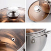 Si Gang 24CM Stainless Steel Drum-shaped Large-capacity Extra Thick Soup Pot, Size:24 CM