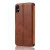 For iPhone X / XS Calf Texture Magnetic Buckle Horizontal Flip Leather Case with Holder & Card Slots & Wallet & Photo Frame(Brown)