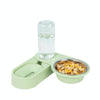 Rotating Pet Bowl with Waterer, Green, Cat & Dog