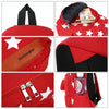 Nylon Stars Printing Kindergarten Children Backpack Schoolbag(Red)