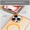 For iPhone 15 Pro Max MagSafe Frosted Translucent TPU + PC Full Coverage Phone Case(Orange)