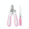 Pet Nail Clippers and Polisher Set, Size: Small(Pink)