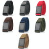 AWMN Metal Nylon Magnetic Buckle Fashion Casual Men Belt, Length: 125cm(Black Cap Dark Gray)