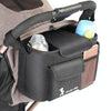 Stroller Hanging Bag Storage Bag Large-Capacity Out Children Suede Storage Bag(Black)