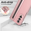 For Samsung Galaxy Z Fold3 5G Integrated PC + PU Phone Case with Pen / Pen Box(Pink)