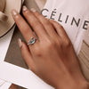 S925 Sterling Silver Cute Crab Women Open Ring