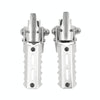 For BMW R1250GS R1200 GS ADV Motorcycle 22-25mm Front Folding Foot Pegs Footrests Clamps(Silver)