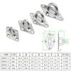 3 PCS 8mm 304 Stainless Steel Ship Diamond Door Hinges Buckle