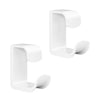 2pcs Bathroom Shelf No-Punch Washbasin Hook Kitchen Wall Mounted Storage Rack(White)